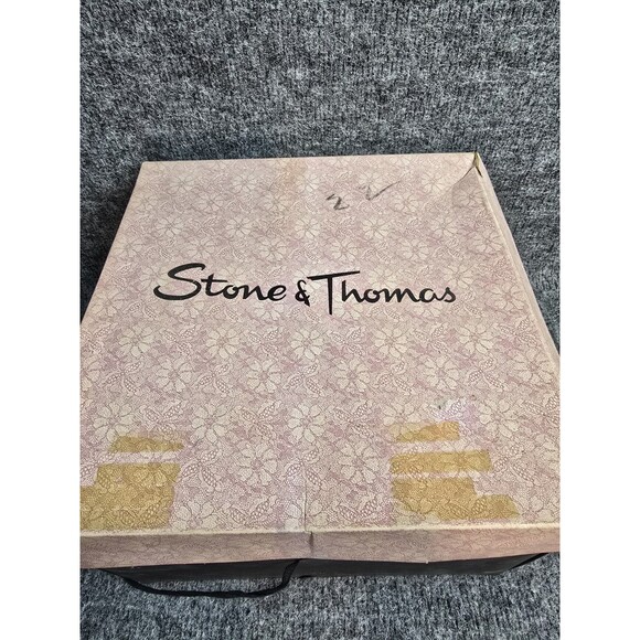 Career Collection Womens Vintage Hat Brimmed Beige Blue Ribbon w Original Box - Picture 4 of 11